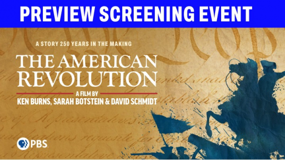 The American Revolution documentary title screen