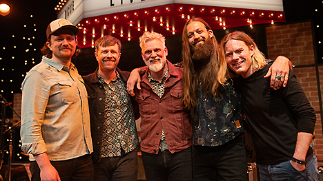 The band Dickie on the set of Studio 3 LIVE.