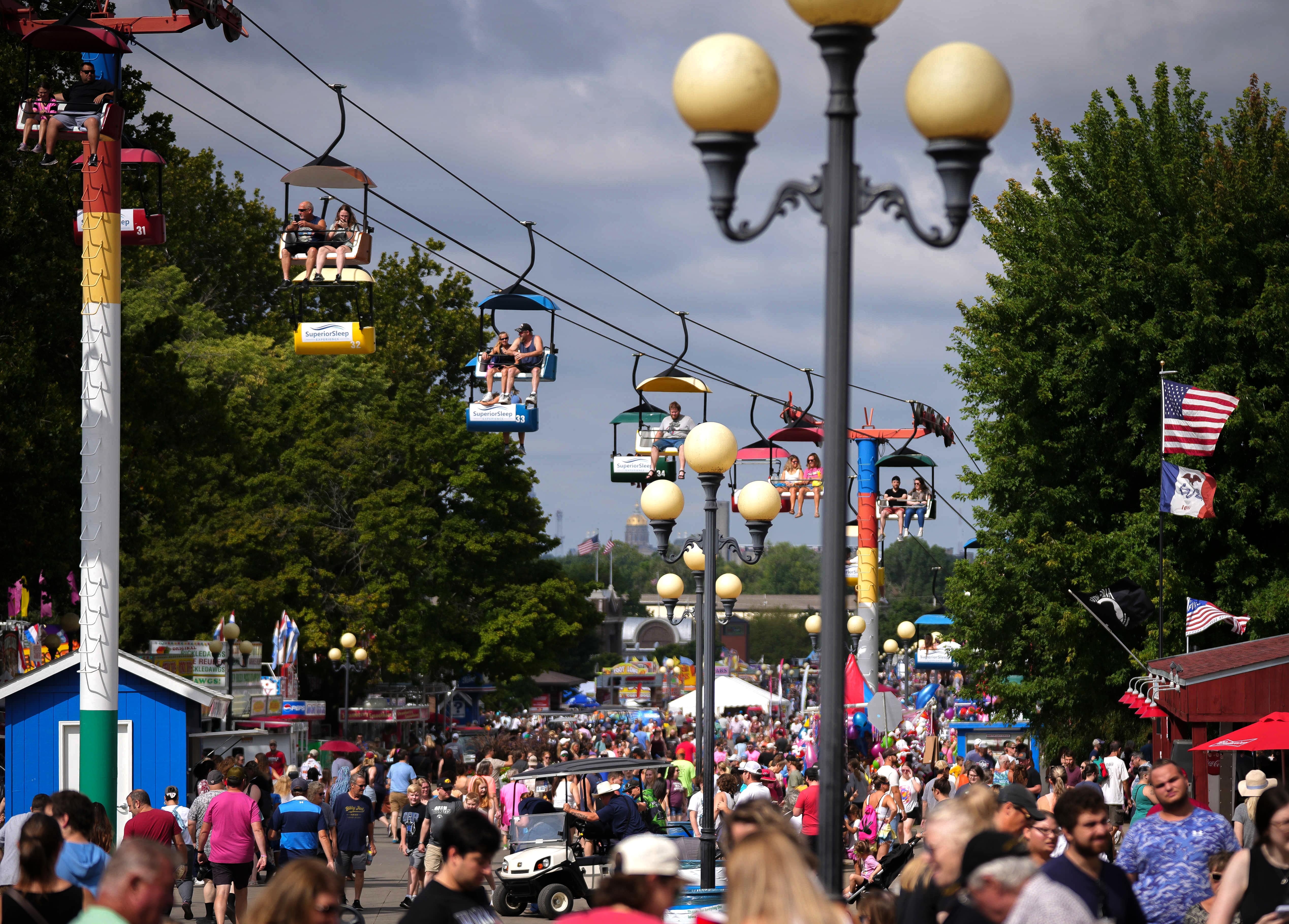 A heavy crowd poured across the streets at the Iowa State Fair in the final weekend.