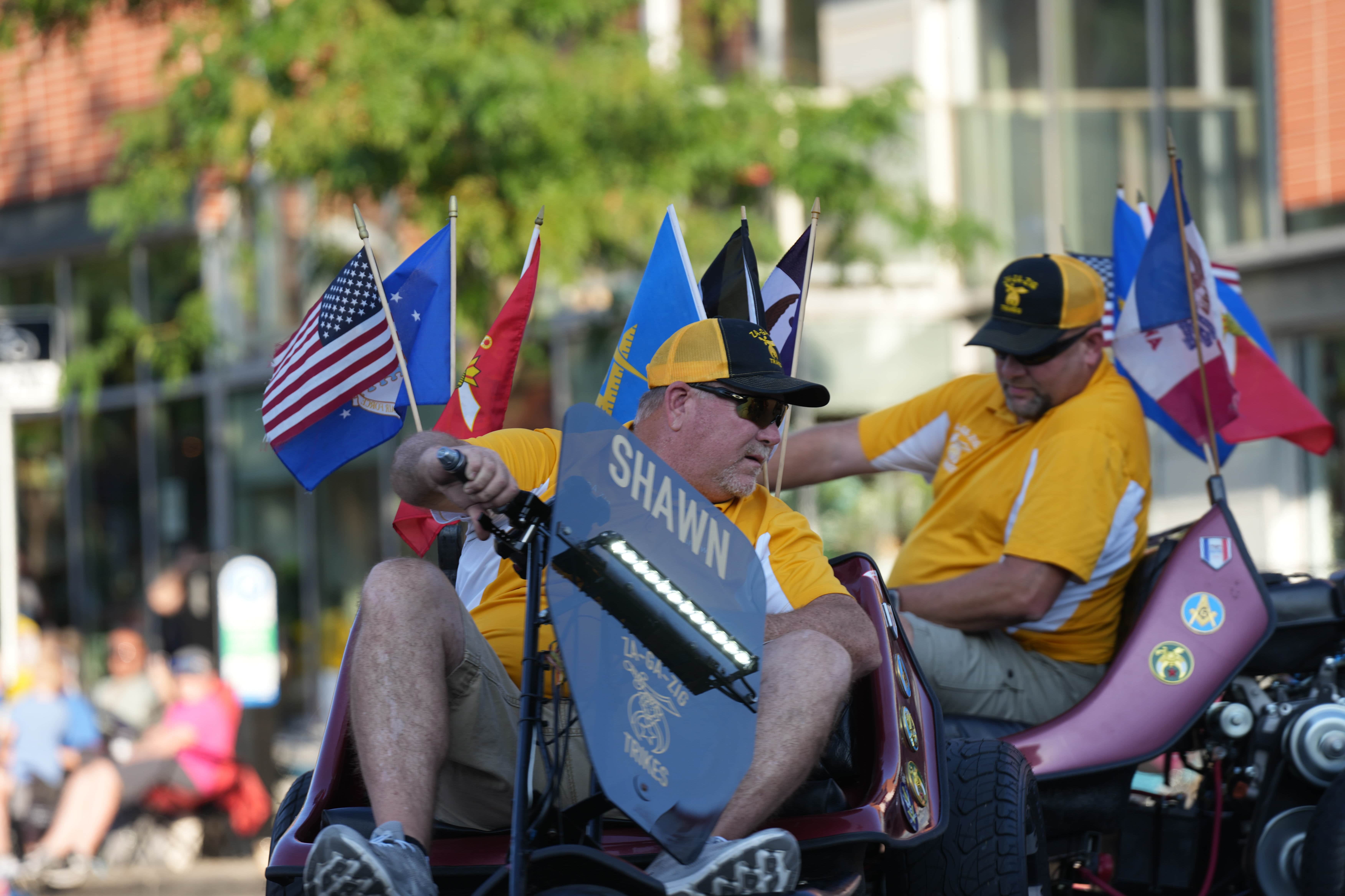 Zag-a-Zig riders showing off from the local Shriner organization