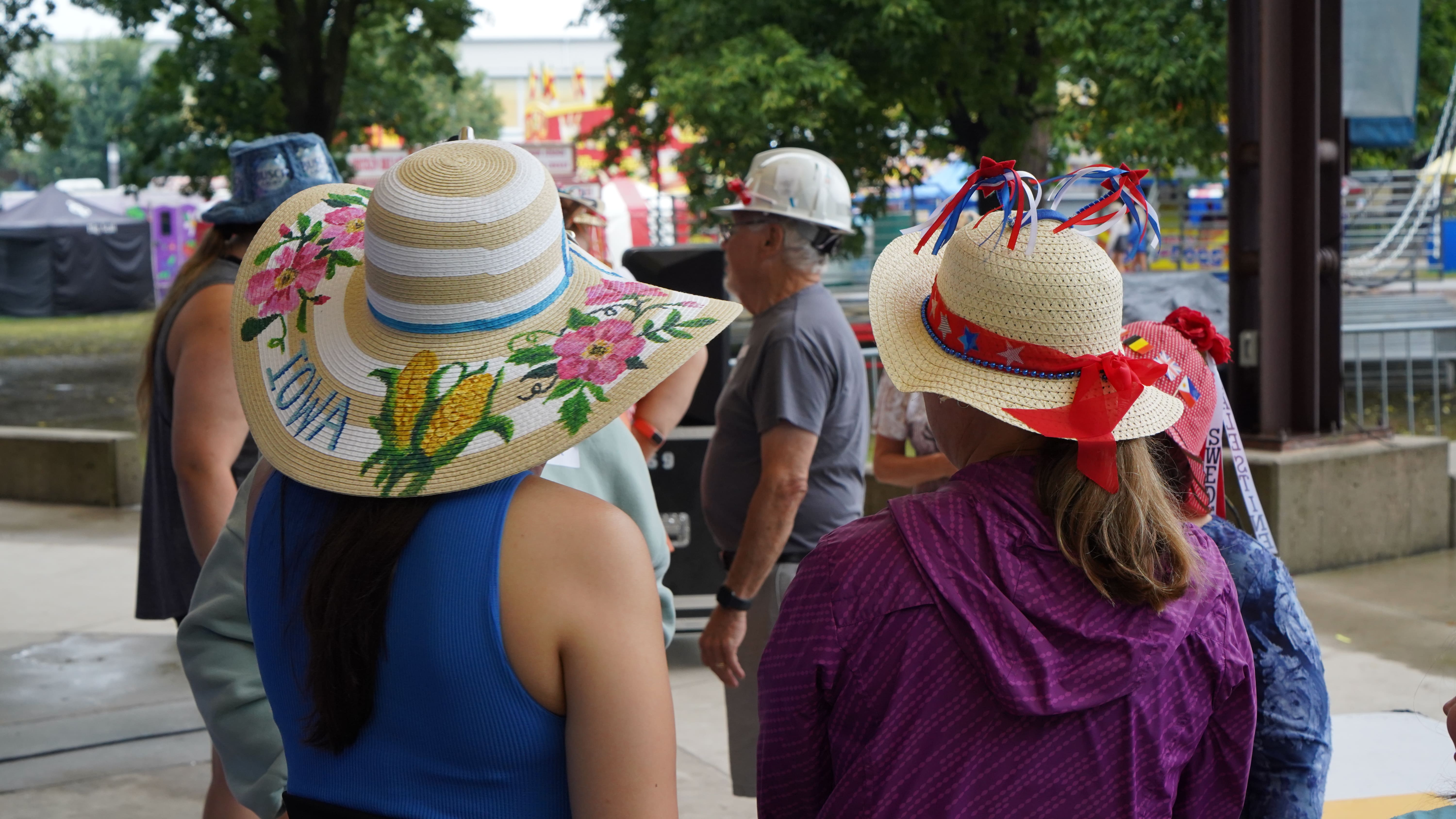 Colorful hats on parade at the Fair