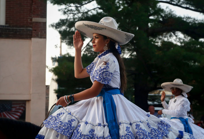 Parade performer on horseback