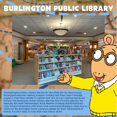 Arthur at the Burlington Public Library