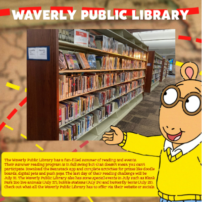 Arthur at the Waverly Public Library