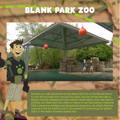 Wild Kratts characters at the Blank Park Zoo