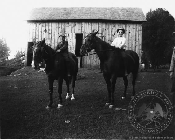 Boys on Horses in  Warren County, 1910