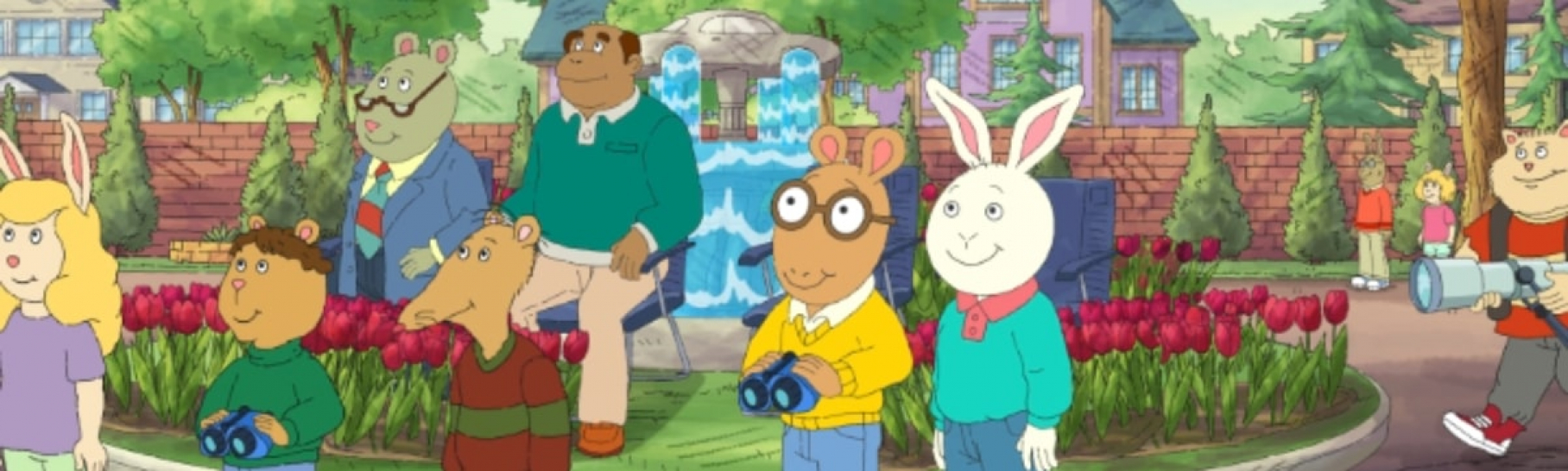 Arthur Read with his friends outside in his community