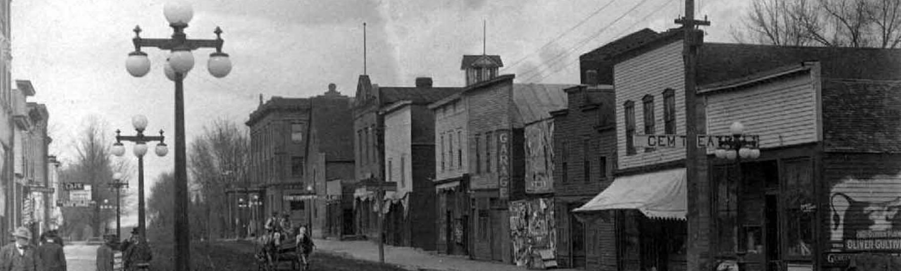 Main street in Forest City in the early 1900s.