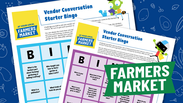 Farmers Market Vendor Conversation Starter Bingo