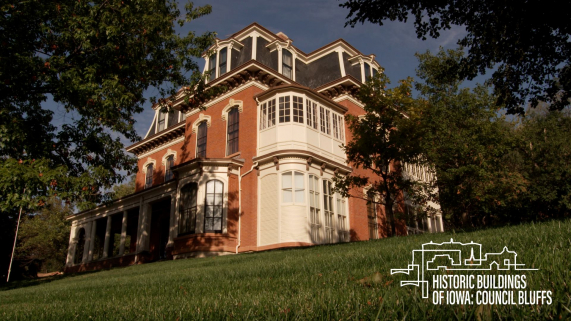 A large brick home known as the Dodge House in Council Bluffs