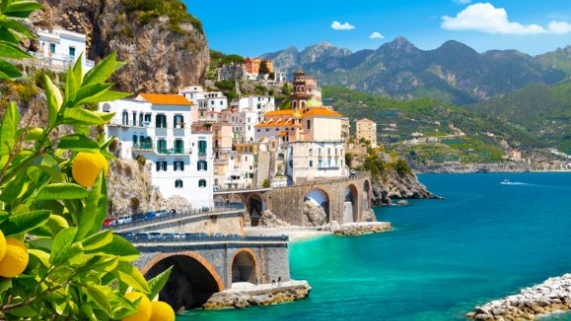 View of buildings in Sorrento Italy