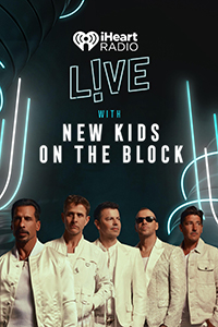 iHeartRadio Live with New Kids on the Block - the five members of New Kids on the Block are all dressed in white.