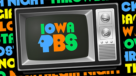 Iowa PBS on retro TV set.