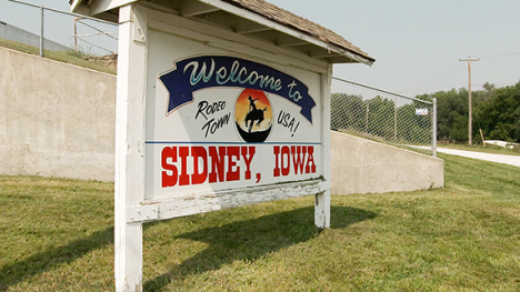 Rodeo Town, USA Sidney, Iowa Sign