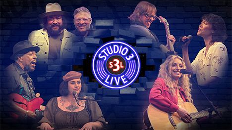 Studio 3 LIVE logo, plus featured performers from the show.