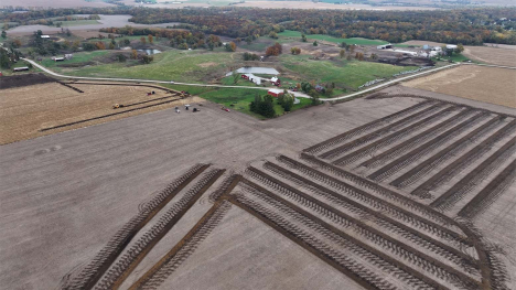 An aerial photo of rural America.