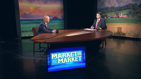 Ted Seifried and Paul Yeager at the Market to Market desk.