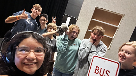 Iowa High School Musical Theater Awards participants share a fun behind-the-scenes moment.