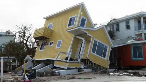 Damaged house in Florida.