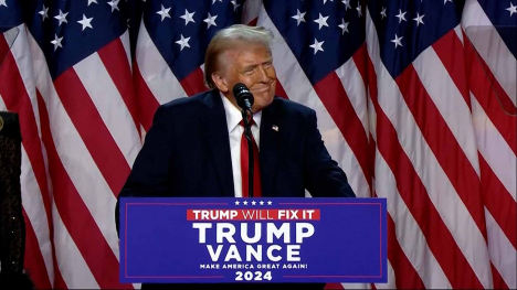 Donald Trump at podium