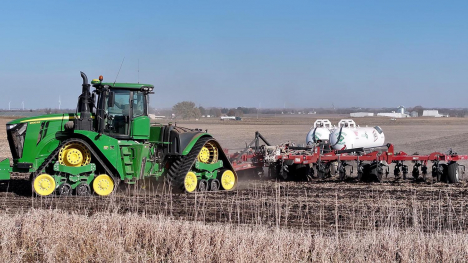 Farming equipment in the field.